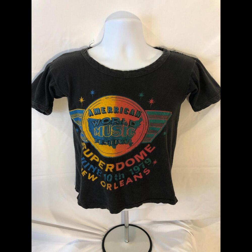 Vintage American World Music Superdome New Orleans June 10, 1979 Rock T-Shirt XS